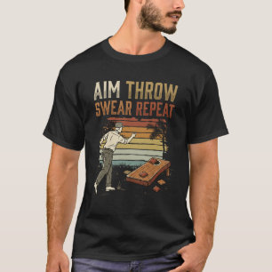 Camiseta Apuntar Lanzar Jurar Repetir Vintage Bolsa de Frij