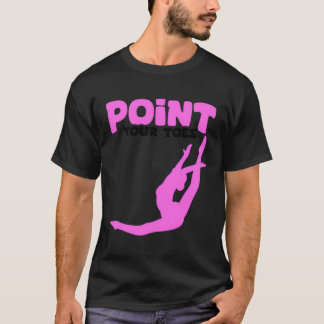 Camiseta Apunte tus dedos Carbón de gimnasia de ballet entr