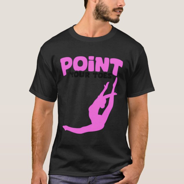 Camiseta Apunte tus dedos Carbón de gimnasia de ballet entr (Anverso)