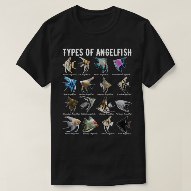 Camiseta Aq de agua dulce de los peces ángel de mar (Diseño del anverso)
