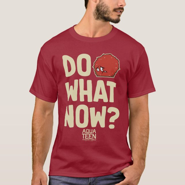 Camiseta Aqua Adolescente Fuerza de Hambre Meatwad "¿Hacer  (Anverso)