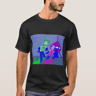 Camiseta Aqua adolescente fuerza de hambre Mooninita Aliens