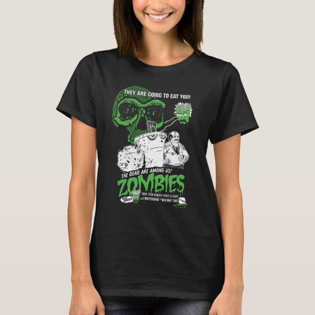 Camiseta Aqua adolescente fuerza de hambre zombies Poster (Anverso)