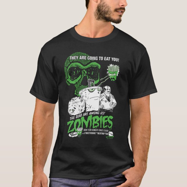 Camiseta Aqua adolescente fuerza de hambre zombies Poster (Anverso)