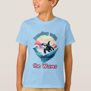 Camiseta Aqua Burst: una joven ballena asesina