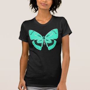 Camiseta Aqua de mariposa estilo Art Nouveau