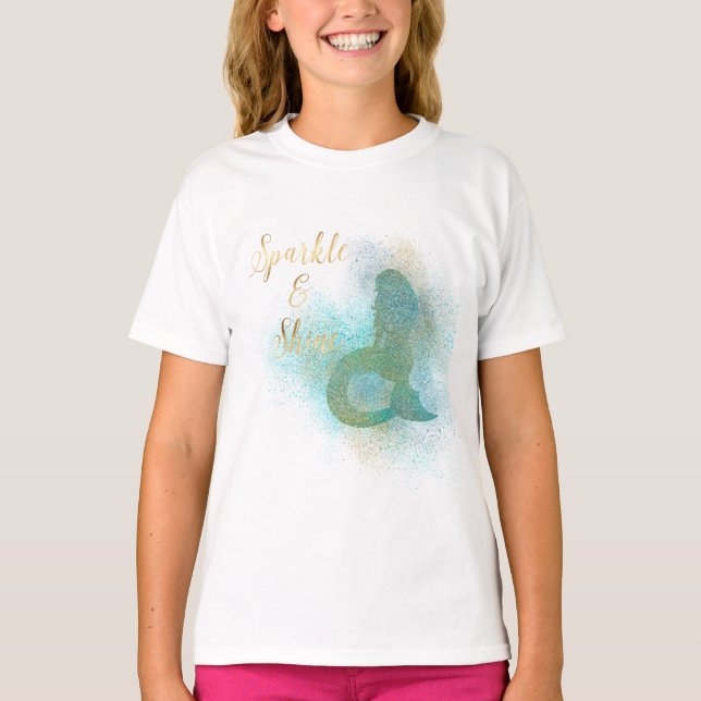 Camiseta Aqua Gold Mermaid (Anverso)