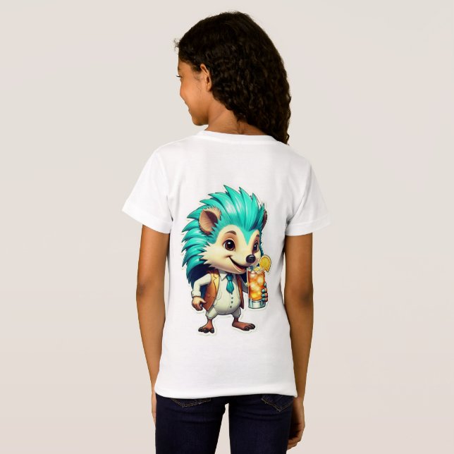 Camiseta Aqua Hedgehog (Reverso completo)