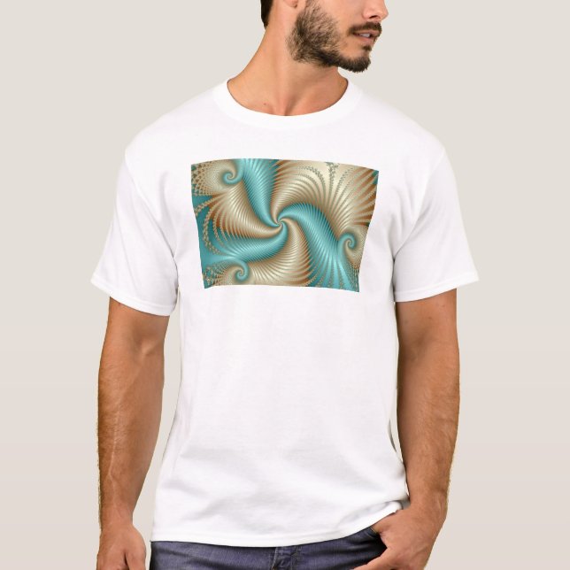 Camiseta Aqua Satin - Fractal (Anverso)