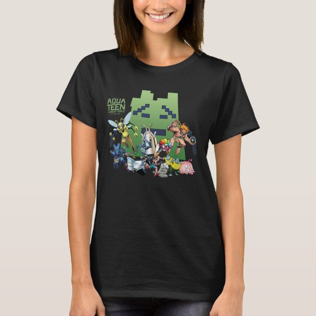 Camiseta Aqua Teen Hunger Force Villains (Anverso)
