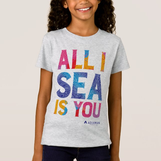 Camiseta Aquaman | "All I Sea Is You" Colorful Paisley (Anverso)