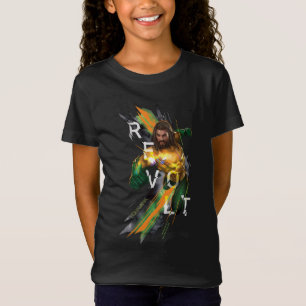 Camiseta Aquaman   Aquaman "Revolt" Refracted Graphic