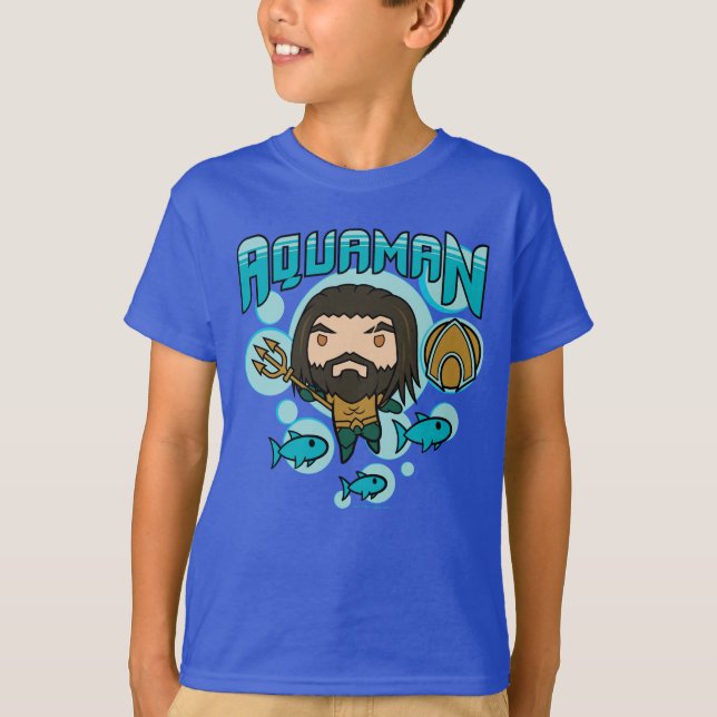 Camiseta Aquaman | Chibi Aquaman Undersea Graphic (Anverso)