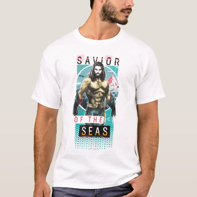 Camiseta Aquaman | Gráfico modernista "Salvador De Mares" (Anverso)