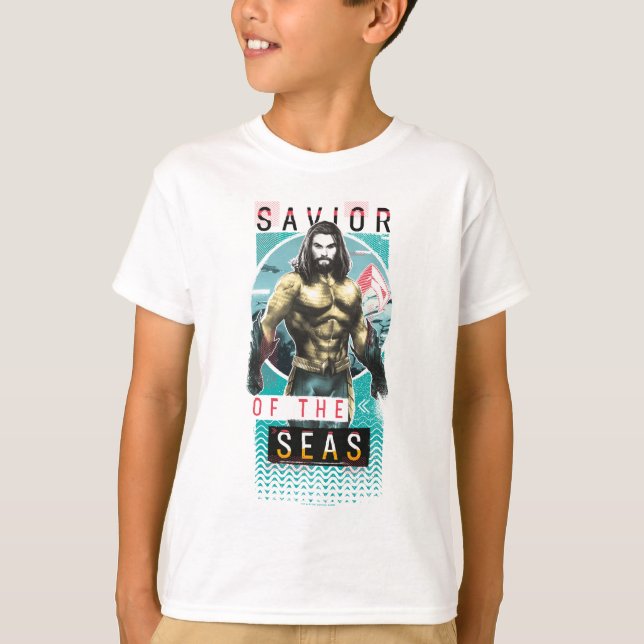 Camiseta Aquaman | Gráfico modernista "Salvador De Mares" (Anverso)