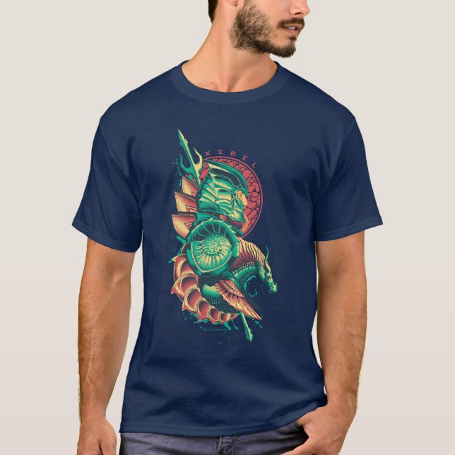 Camiseta Aquaman | Gráfico Xebel King Nereus (Anverso)