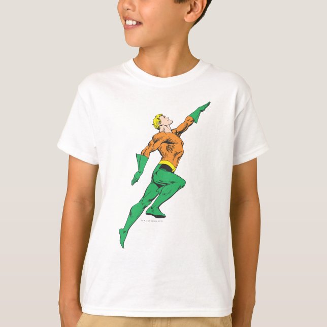 Camiseta Aquaman Leaps Up (Anverso)