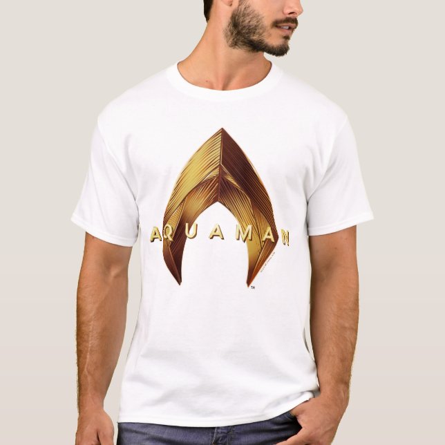 Camiseta Aquaman | Logotipo de Golden Aquaman (Anverso)