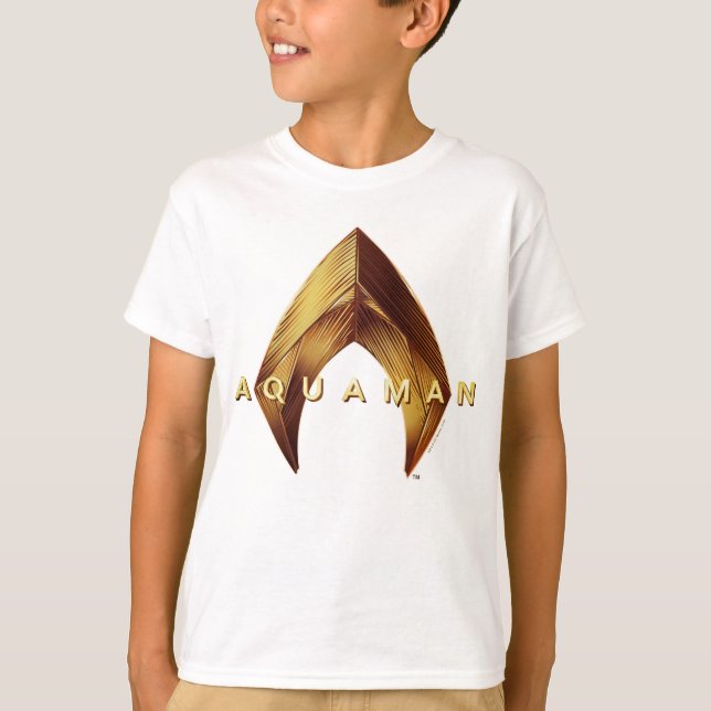 Camiseta Aquaman | Logotipo de Golden Aquaman (Anverso)