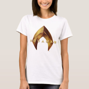 Camiseta Aquaman   Logotipo de Golden Aquaman