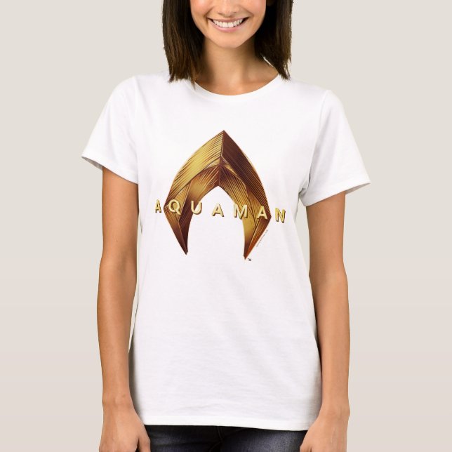 Camiseta Aquaman | Logotipo de Golden Aquaman (Anverso)