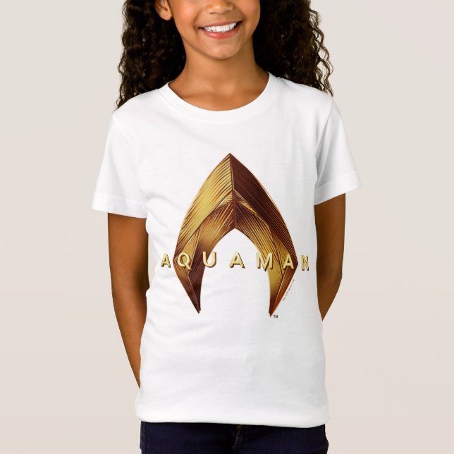Camiseta Aquaman | Logotipo de Golden Aquaman (Anverso)