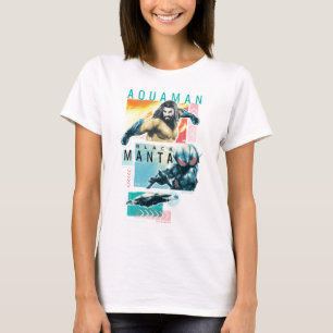Camiseta Aquaman   Modernist Aquaman & Black Manta Graphic