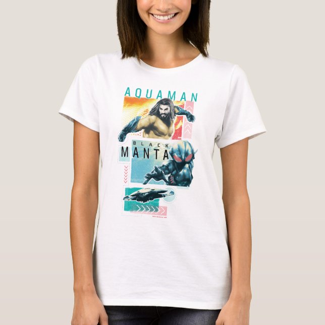 Camiseta Aquaman | Modernist Aquaman & Black Manta Graphic (Anverso)
