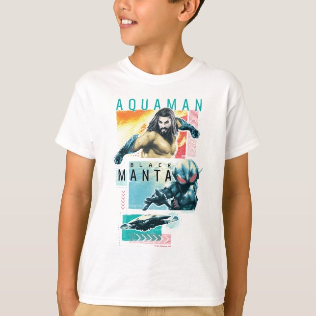 Camiseta Aquaman | Modernist Aquaman & Black Manta Graphic (Anverso)