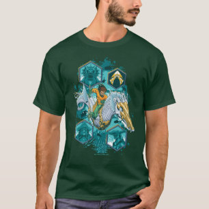 Camiseta Aquaman montando caballito de mar a través de los 