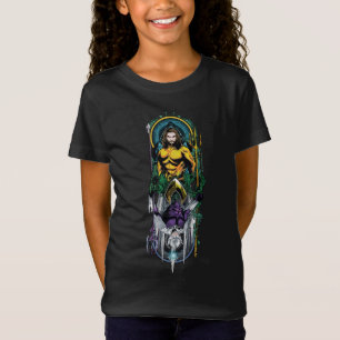 Camiseta Aquaman   Orin & Orm Reversible Art Nouveau Panel
