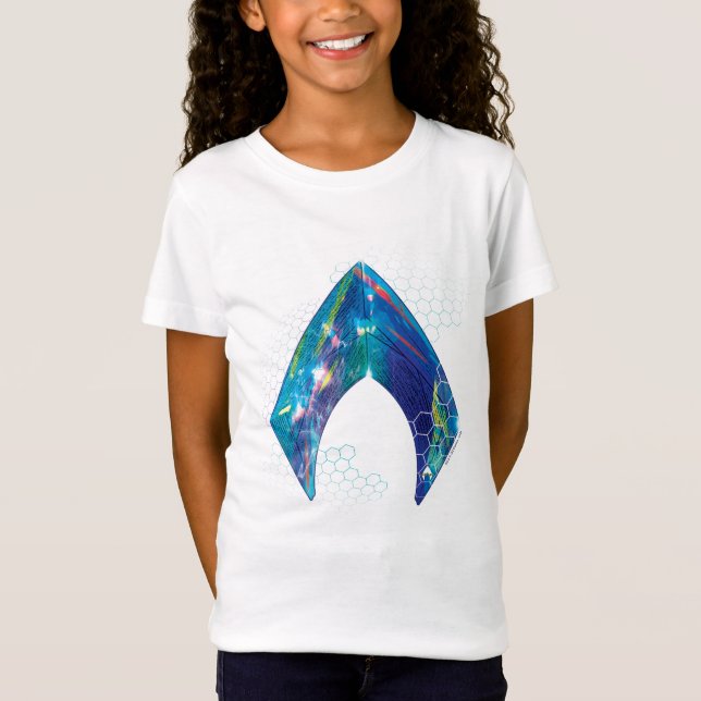 Camiseta Aquaman | Refracted Aquaman Logo (Anverso)