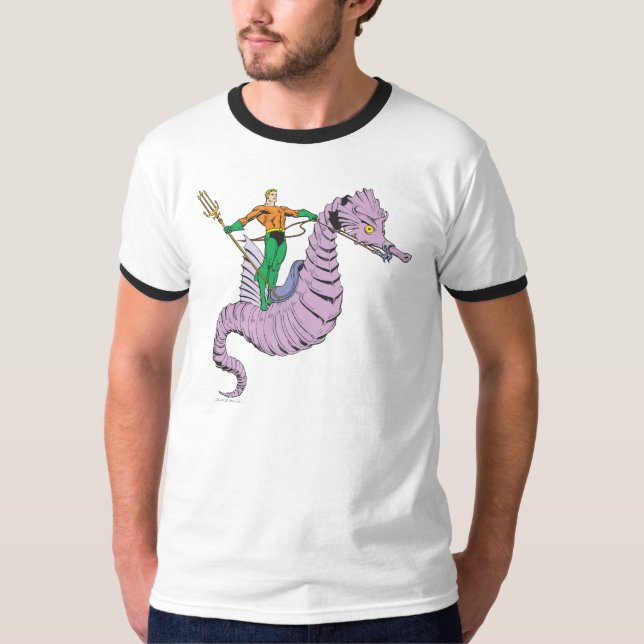 Camiseta Aquaman Rides Seahorse (Anverso)