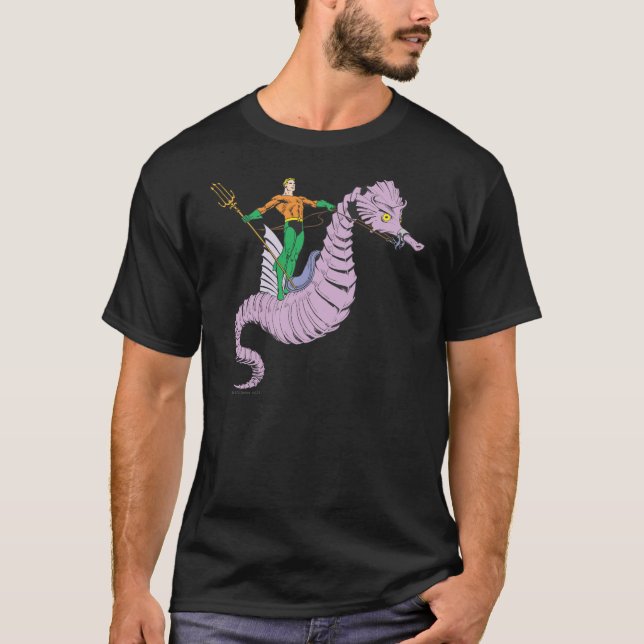 Camiseta Aquaman Rides Seahorse (Anverso)