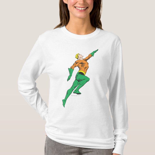 Camiseta Aquaman salta arriba (Anverso)