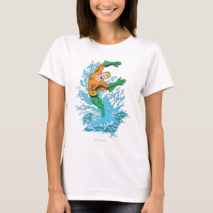 Camiseta Aquaman salta en oleada