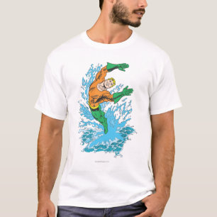 Camiseta Aquaman salta en oleada