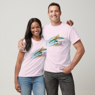 Camiseta Aquaman salta sobre el coral
