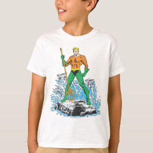 Camiseta Aquaman se pone de pie con horquilla