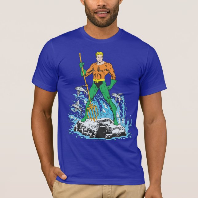 Camiseta Aquaman se pone de pie con horquilla (Anverso)