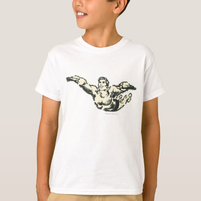 Camiseta Aquaman Soars BW (Anverso)