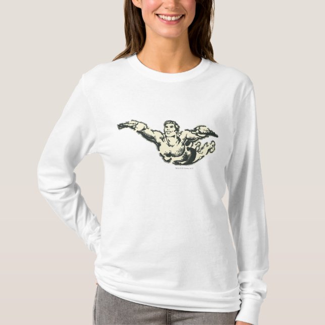 Camiseta Aquaman Soars BW (Anverso)