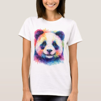 Camiseta Aquarell Panda T-Shirt - Schwarz & Weiß