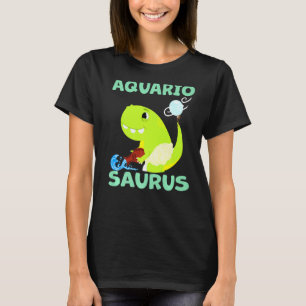 Camiseta Aquariosaurus Aquarius Zodiac Rótulo Astrología T 