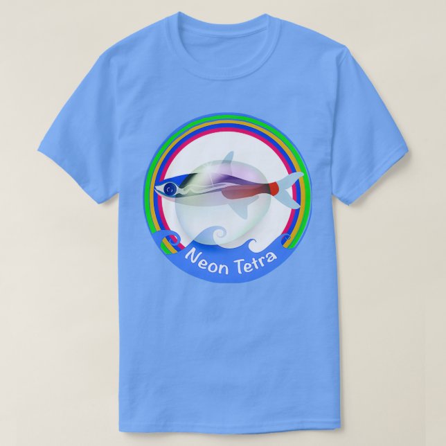 Camiseta Aquarium Fish Neon Tetra (Diseño del anverso)