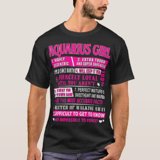 Camiseta Aquarius Chica Funny Aquarius Cumpleaños