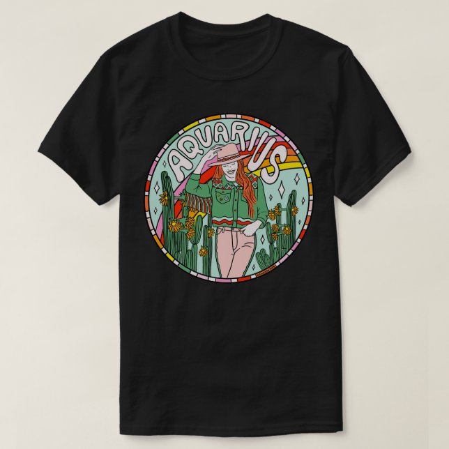 Camiseta Aquarius Cowgirl (Diseño del anverso)