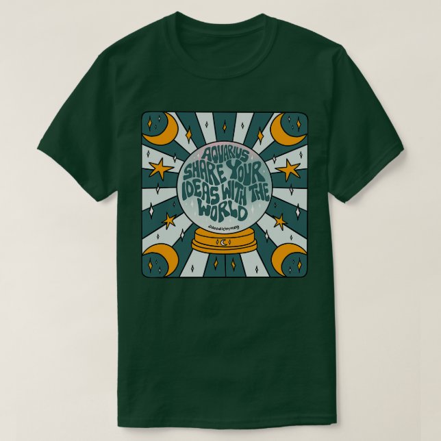 Camiseta Aquarius Crystal Ball (Diseño del anverso)