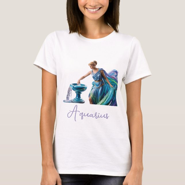 Camiseta Aquarius, El Alumno | Diosa griega blanca (Anverso)