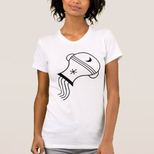 Camiseta Aquarius, el signo de estrella gráfica negra del p